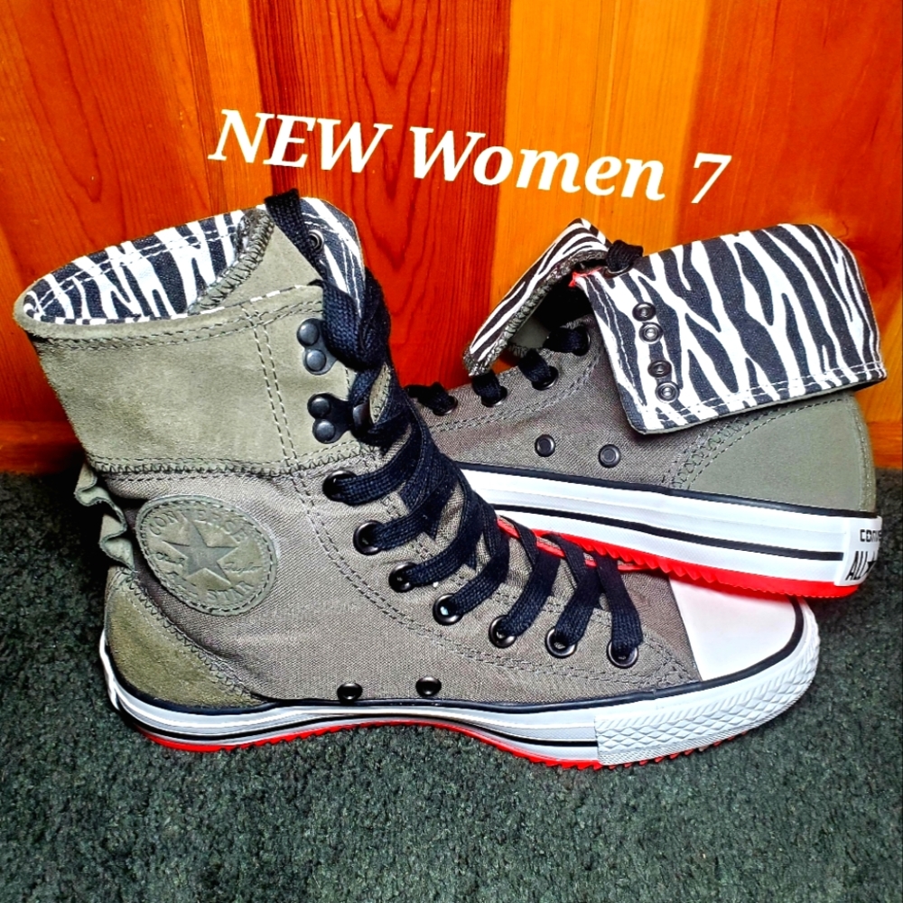 RARE NEW Converse All Star X-Hi Roll Down Women 7